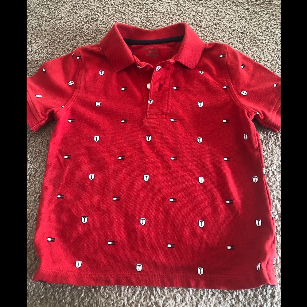 Cute printed polo top. Great shape